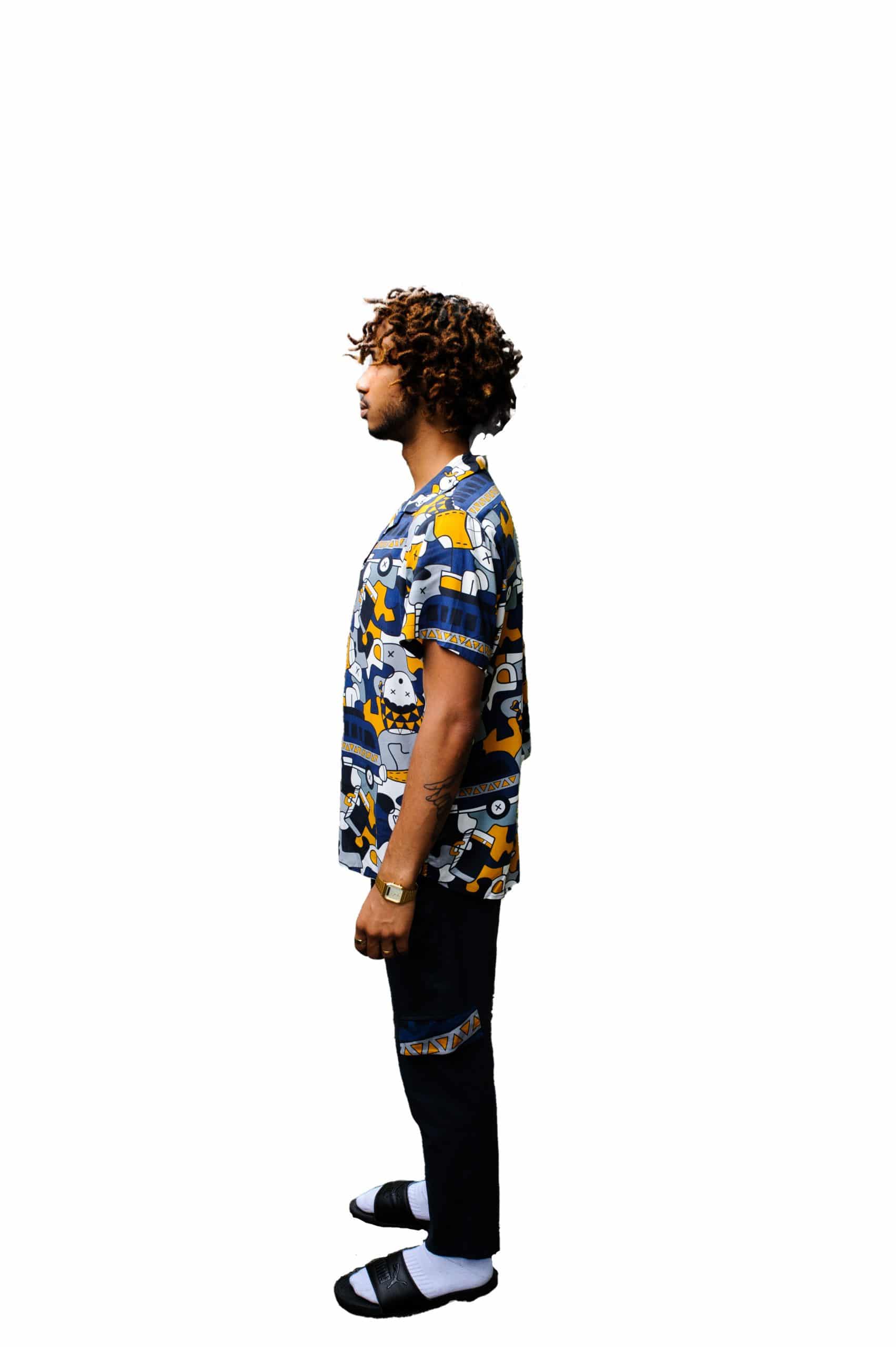 Taxi Brousse Classic Cuban Shirt - Navy - Image 4