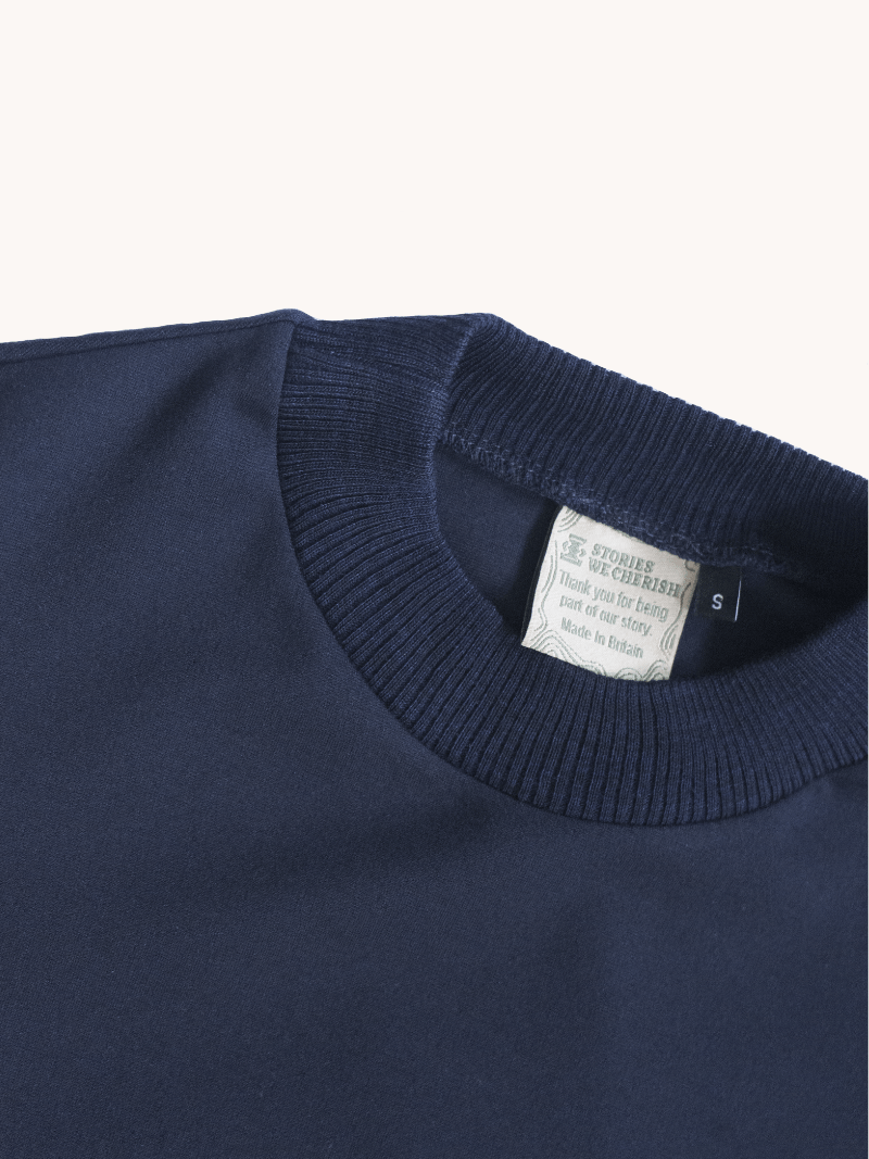 Navy Oversized Pocket Sweatshirt - Image 2
