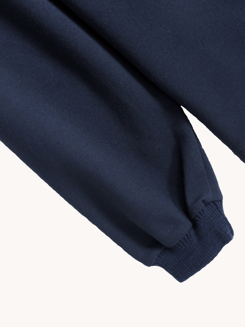 Navy Oversized Pocket Sweatshirt - Image 3