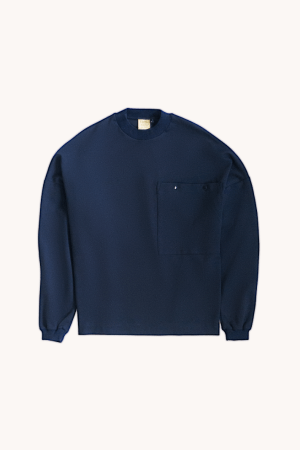 Navy Oversized Pocket Sweatshirt
