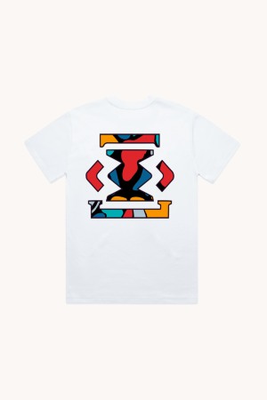 White Logo Tee