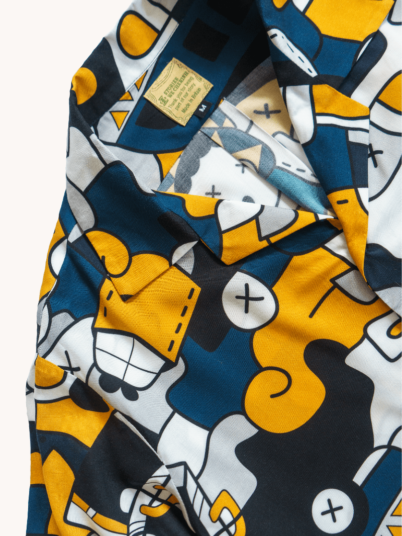 Taxi Brousse Classic Cuban Shirt - Navy - Image 2